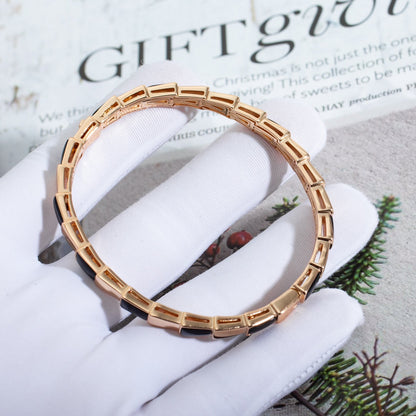 DIANA SERPENTI BRACELET PINK GOLD ONYX