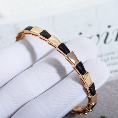 DIANA SERPENTI BRACELET PINK GOLD ONYX