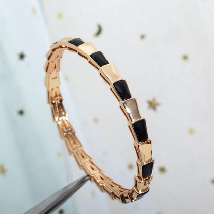 DIANA SERPENTI BRACELET PINK GOLD ONYX