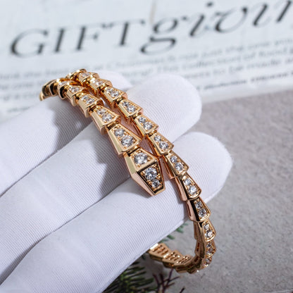DIANA SERPENTI BRACELET 6.8MM PINK GOLD DIAMOND