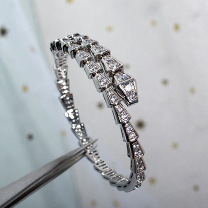 DIANA SERPENTI BRACELET 6MM SILVER DIAMOND