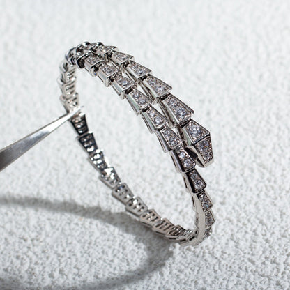 DIANA SERPENTI BRACELET 6MM SILVER DIAMOND