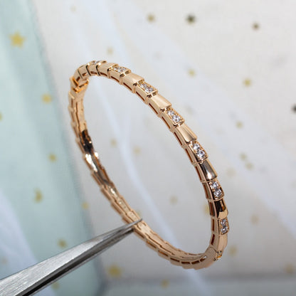 DIANA SERPENTI SMALL BRACELET PINK GOLD DIAMOND
