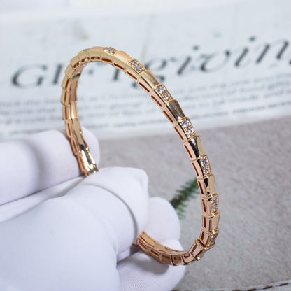 DIANA SERPENTI SMALL BRACELET PINK GOLD DIAMOND