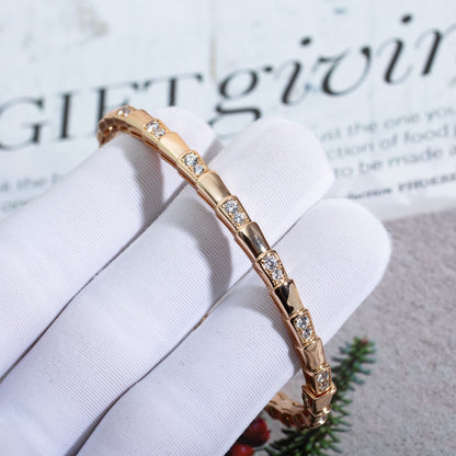 DIANA SERPENTI SMALL BRACELET PINK GOLD DIAMOND