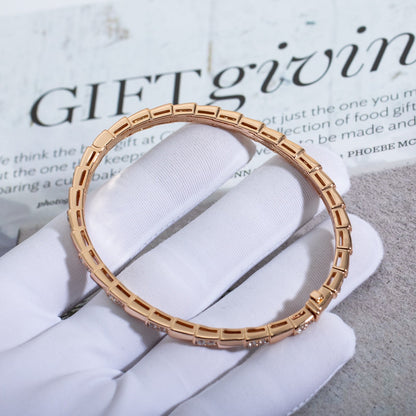 DIANA SERPENTI SMALL BRACELET PINK GOLD DIAMOND