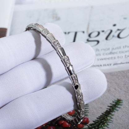 DIANA SERPENTI BRACELET SILVER DIAMOND