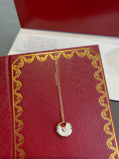 DIANA AMULETTE ROSE GOLD MOP NECKLACE