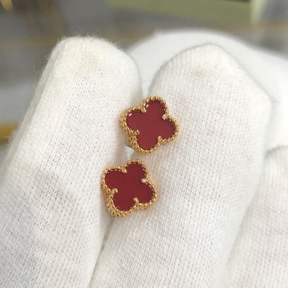DIANA CLOVER MINI GOLD EARRINGS