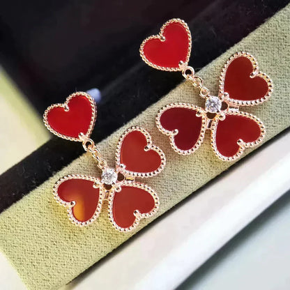 DIANA SWEET CLOVER CARNELIAN EARRINGS