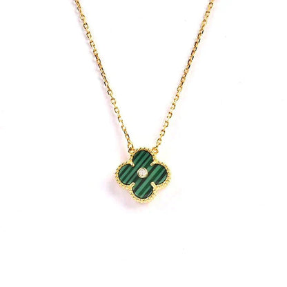 DIANA CLOVER 15MM DIAMOND TURQUOISE NECKLACE