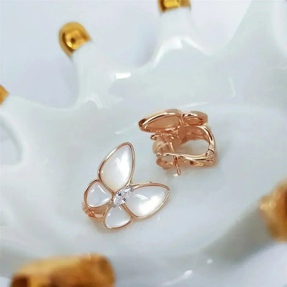 DIANA BUTTERFLY MOP DIAMOND EARRINGS