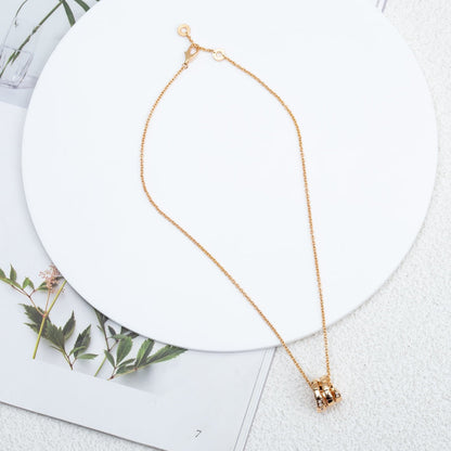 DIANA SERPENTI PINK GOLD NECKLACE DIAMOND