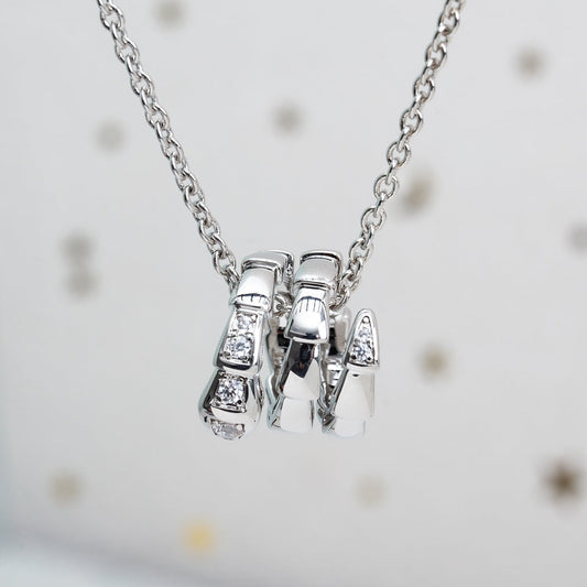 DIANA SERPENTI SILVER NECKLACE DIAMOND