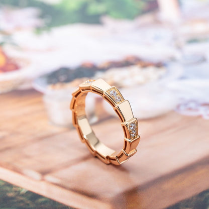 DIANA SERPENTI RING PINK GOLD  3MM