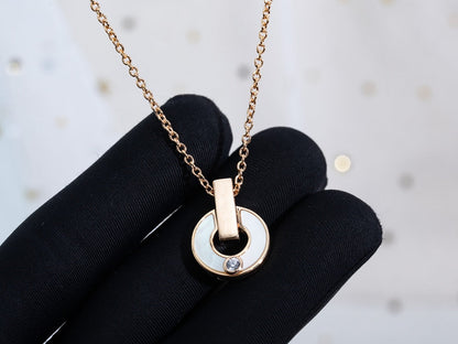 COLLIER DIANA GARI NACRE OR ROSE