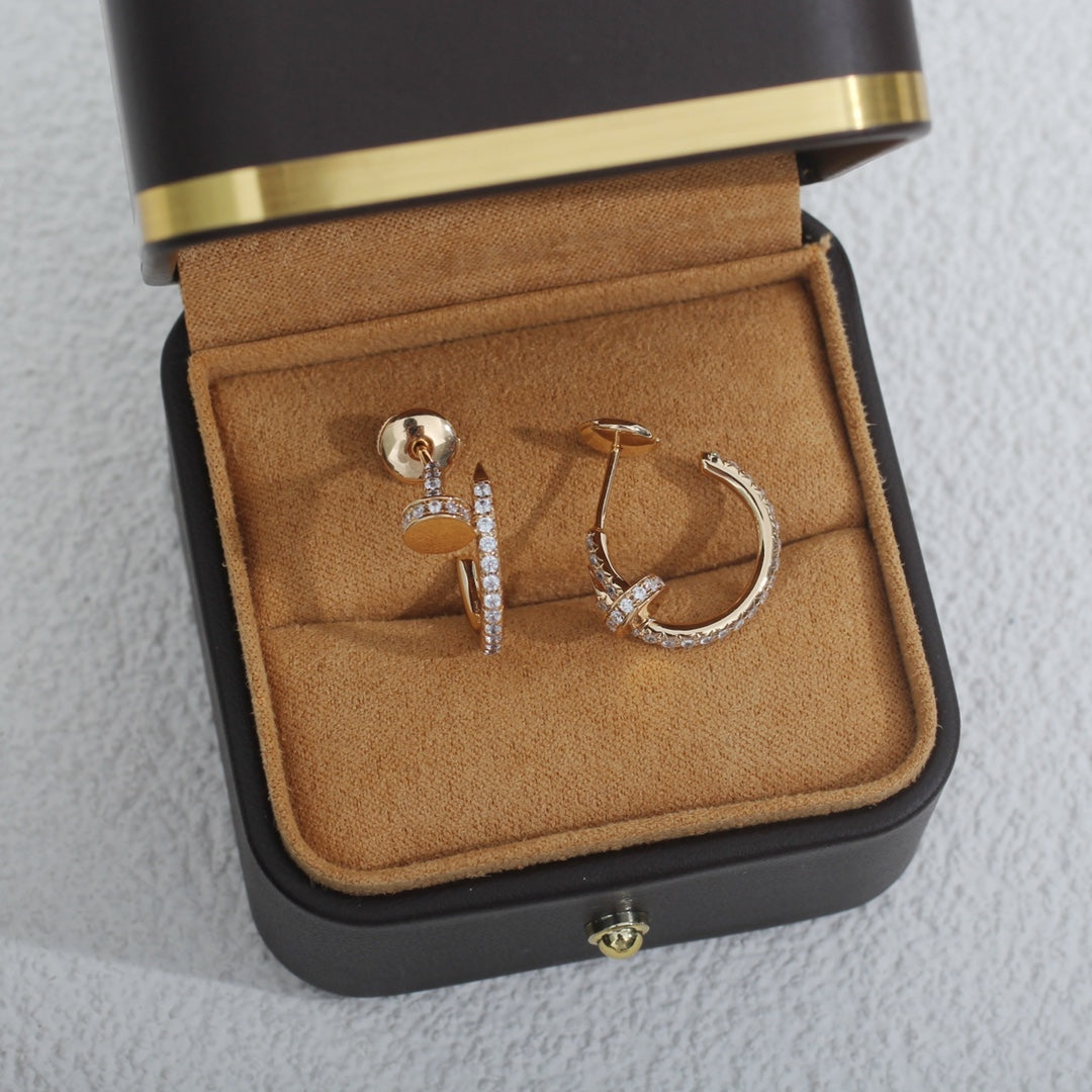 DIANA JUSTE EARRINGS 12.75MM PINK GOLD DIAMOND