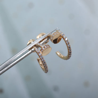 DIANA JUSTE EARRINGS 12.75MM PINK GOLD DIAMOND