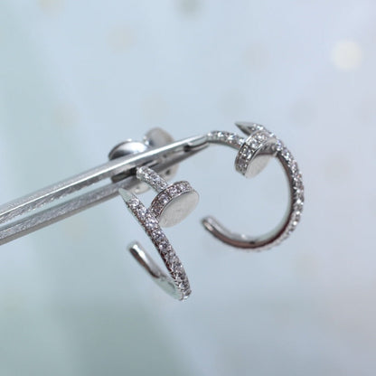 DIANA JUSTE EARRINGS 12.75MM SILVER DIAMOND
