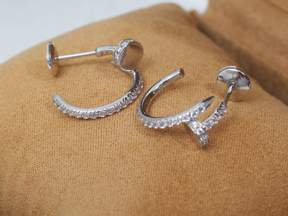 DIANA JUSTE EARRINGS 12.75MM SILVER DIAMOND