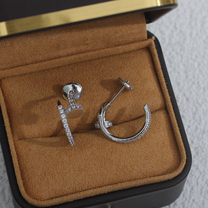 DIANA JUSTE EARRINGS 12.75MM SILVER DIAMOND
