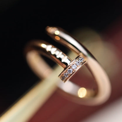 DIANA JUSTE RING 2.65MM PINK GOLD DIAMOND