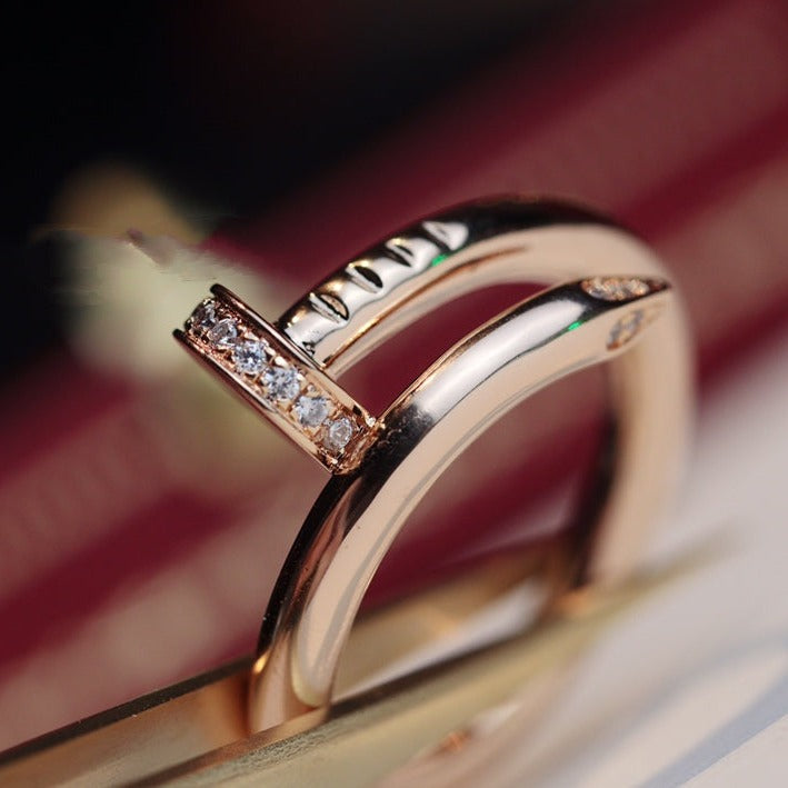 DIANA JUSTE RING 2.65MM PINK GOLD DIAMOND