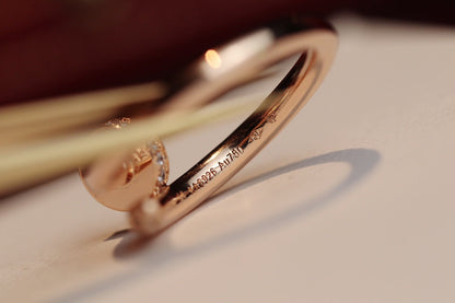 DIANA JUSTE RING 2.65MM PINK GOLD DIAMOND