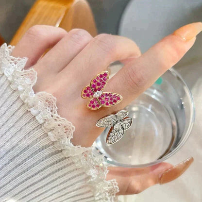 DIANA TWIN BUTTERFLY DIAMOND RING