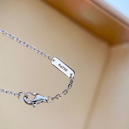 DIANA CLOVER DIAMOND NECKLACE SILVER