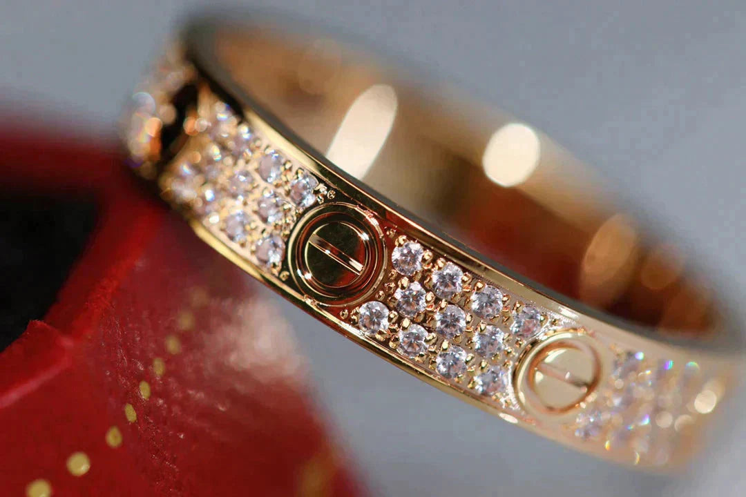 DIANA LOVE RING 4MM DIAMOND PAVED