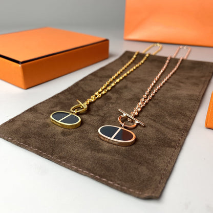 DIANA CHAINE VERSO BLACK CERAMIC NECKLACE