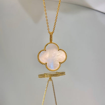 Collier avec pendentif en nacre de 25 mm et grand modèle Diana Clover