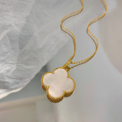 Collier avec pendentif en nacre de 25 mm et grand modèle Diana Clover