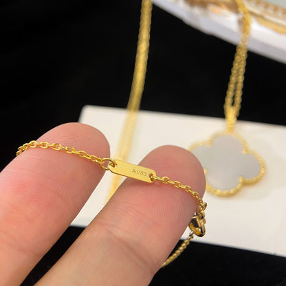Collier avec pendentif en nacre de 25 mm et grand modèle Diana Clover