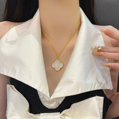 Collier avec pendentif en nacre de 25 mm et grand modèle Diana Clover