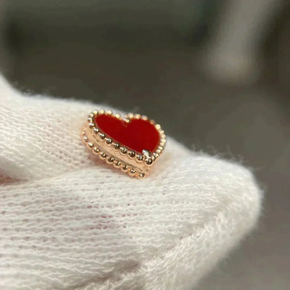 DIANA HEART CARNELIAN STUD EARRINGS