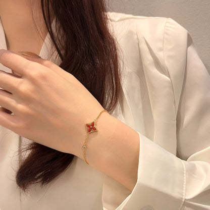 DIANA COLOR STAR CARNELIAN PINK GOLD DIAMOND BRACELET