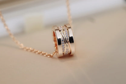 DIANA ZERO 1 PINK GOLD DIAMOND NECKLACE
