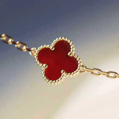 DIANA CLOVER 20 MOTIFS CARNELIAN NECKLACE