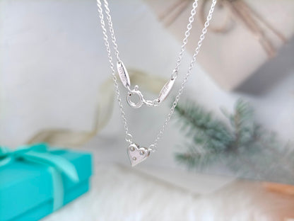 HEART 3 DIAMONDS PEDANT NECKLACE