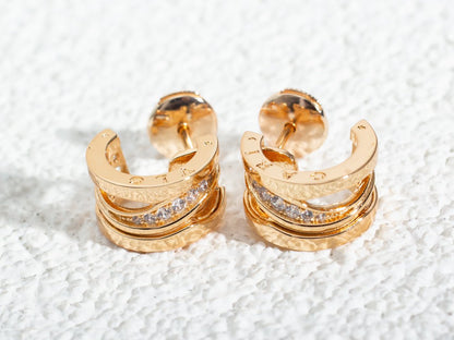 DIANA ZERO 1 PINK GOLD DIAMONDS EARRINGS
