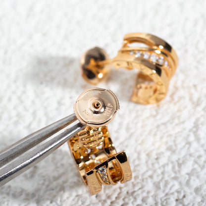 DIANA ZERO 1 PINK GOLD DIAMONDS EARRINGS