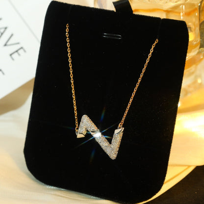 DIANA VOLT SILVER DIAMOND PEDANT NECKLACE