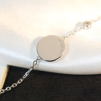 DIANA SUN MOTIF PINK MOP SILVER BRACELET