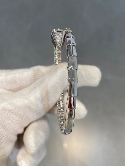 DIANA SERPENTI BRACELET DIAMONDS SILVER
