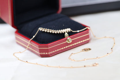 DIANA CLASH PINK GOLD NECKLACE