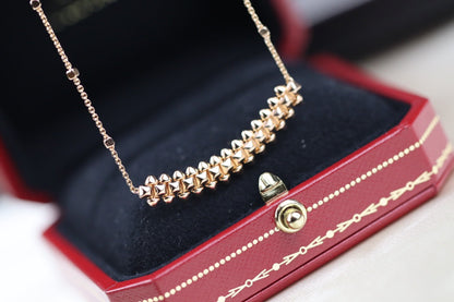 DIANA CLASH PINK GOLD NECKLACE