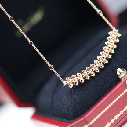 DIANA CLASH PINK GOLD NECKLACE