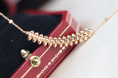 DIANA CLASH PINK GOLD NECKLACE